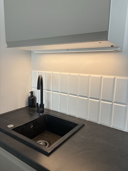 Kuchnia IKEA jasny beż / kaszmir + blat + okap + zlew meble kuchenne