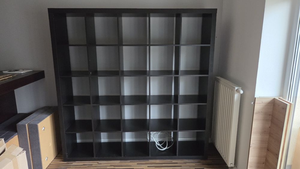 Regał Kallax Ikea czarny 180x180cm