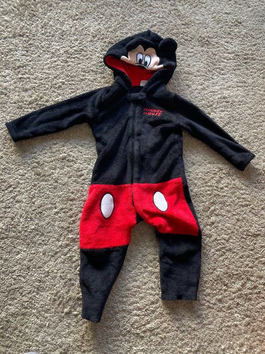 Macacão Quentinho de Casa do Mickey, Tam. 24-36M