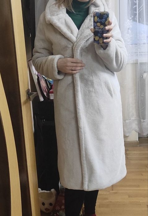 Шуба зі штучного кролика