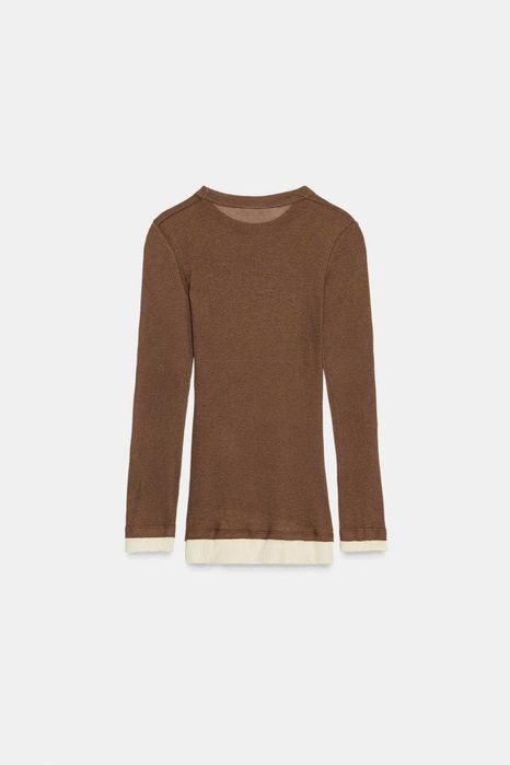 прозорий подвійний лонгслів