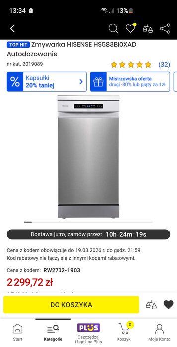 Zmywarka Hisense 45 cm