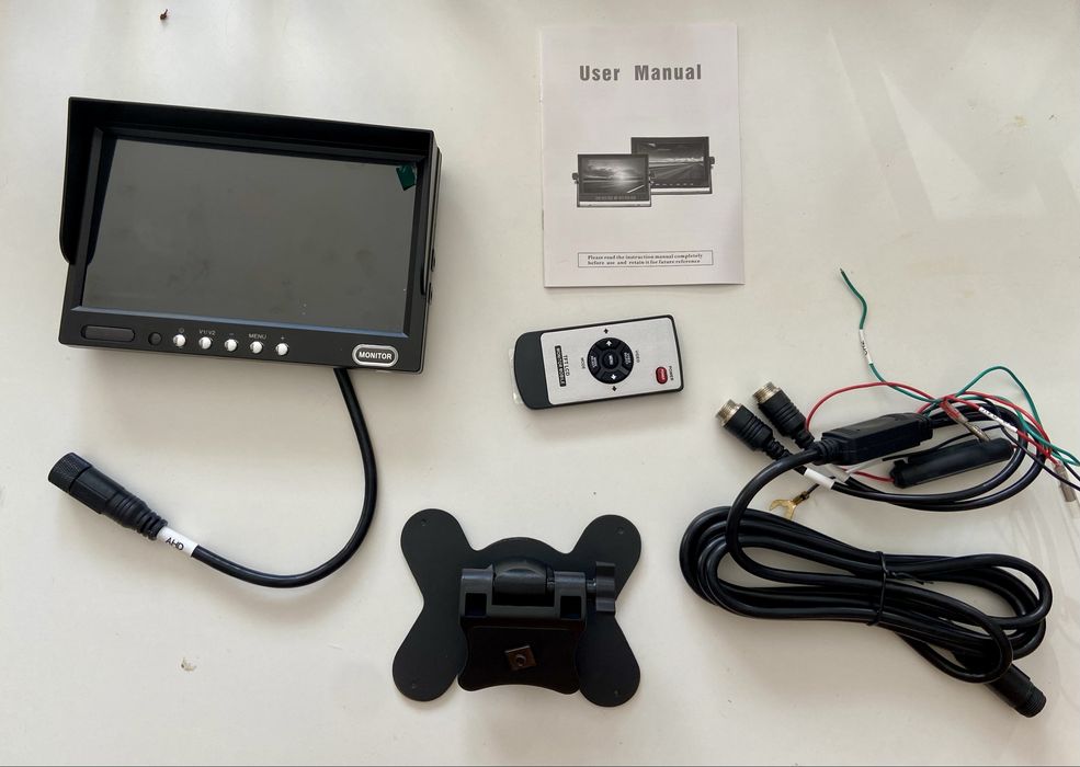 Monitor de segurança para carro com tela ahd de 7 polegadas