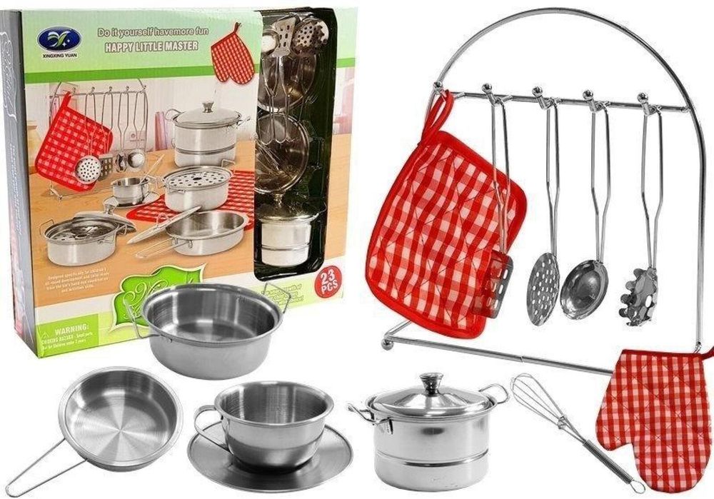 Garnki nierdzewne 23el pudełko,410x355 mm