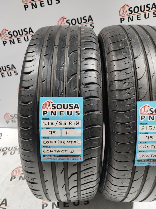 2 pneus semi novos continental 215-55R18- Oferta dos Portes  - Oferta