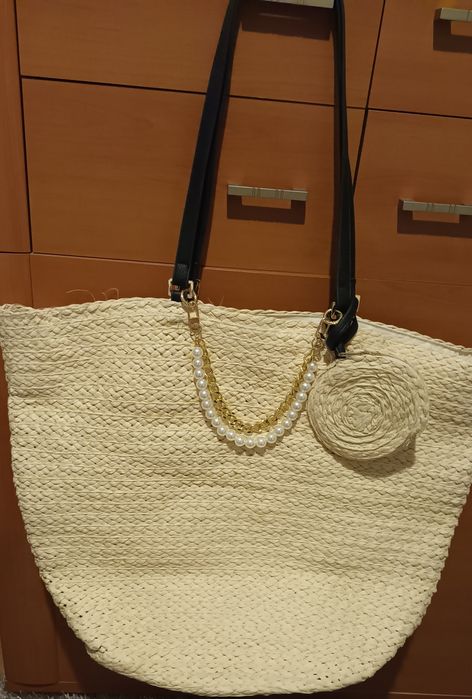 Torba, torebka,  koszyk pleciony Boho