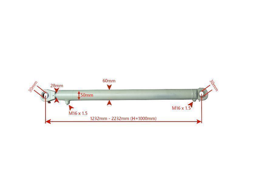 Siłownik Hydrauliczny CJ2F 50x28 SKOK 1000 Tura [1668]