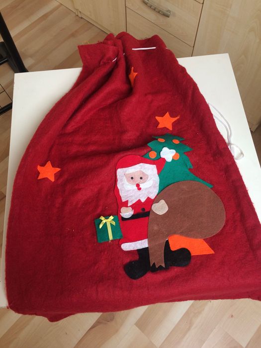 worek na prezenty czerwony