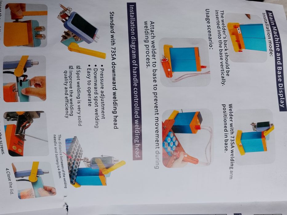 Máquina de solda de baterias em série