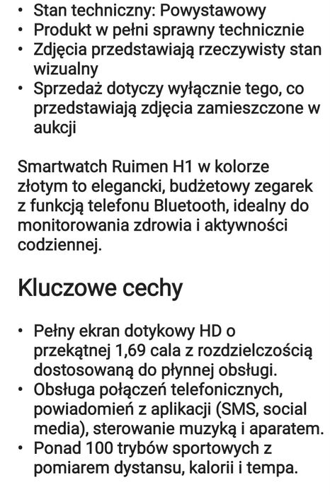 Smartwatch Ruimen H 1