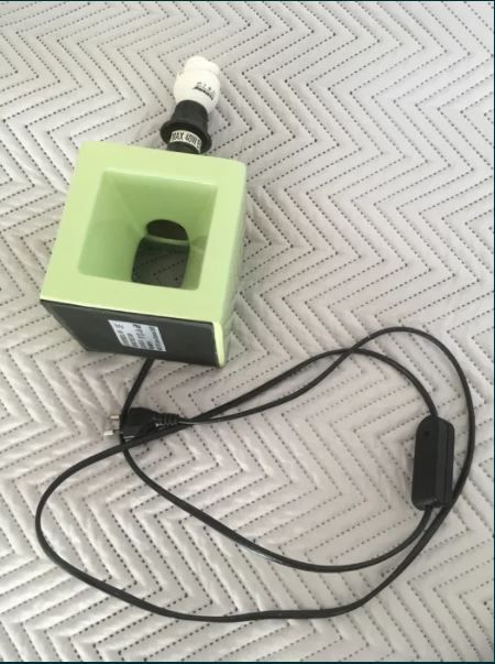 Candeeiro de secretária/quarto verde antigo - Vintage