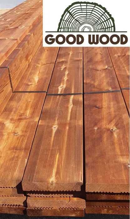 Deski tarasowe 27x144 mm IMPREGNOWANE deska na taras DREWNO Z PÓŁNOCY