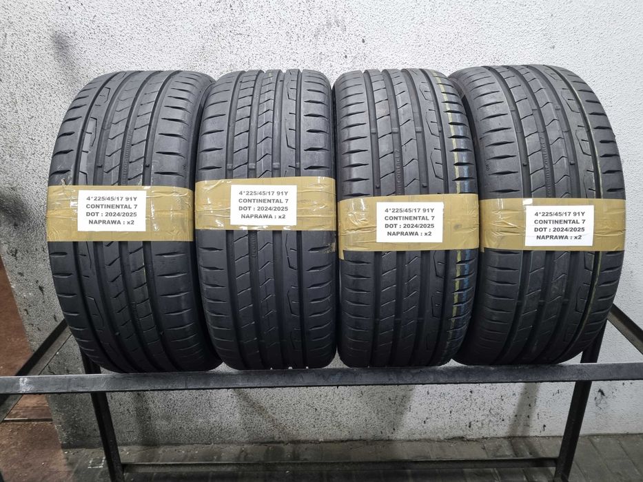 225/45/17 91Y Continental Premium Contact 7 KOMPLET Montaż Wysyłka