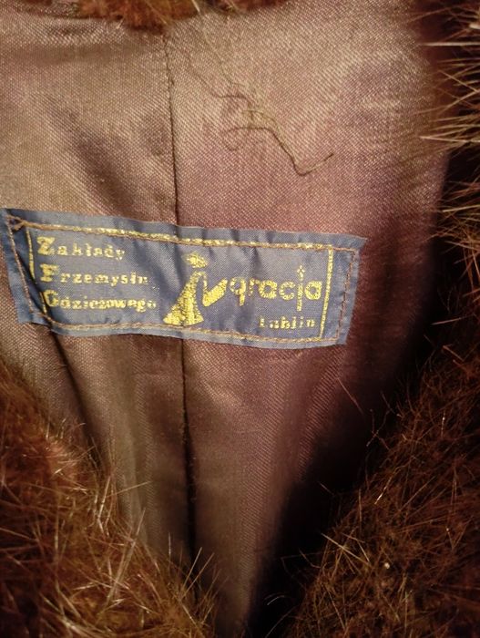 Prawdziwe Futro z nutrii i kapelusz