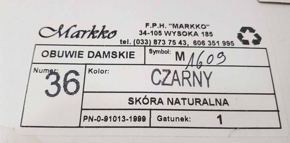 półbuty damskie, skóra naturalna, rozmiar 36