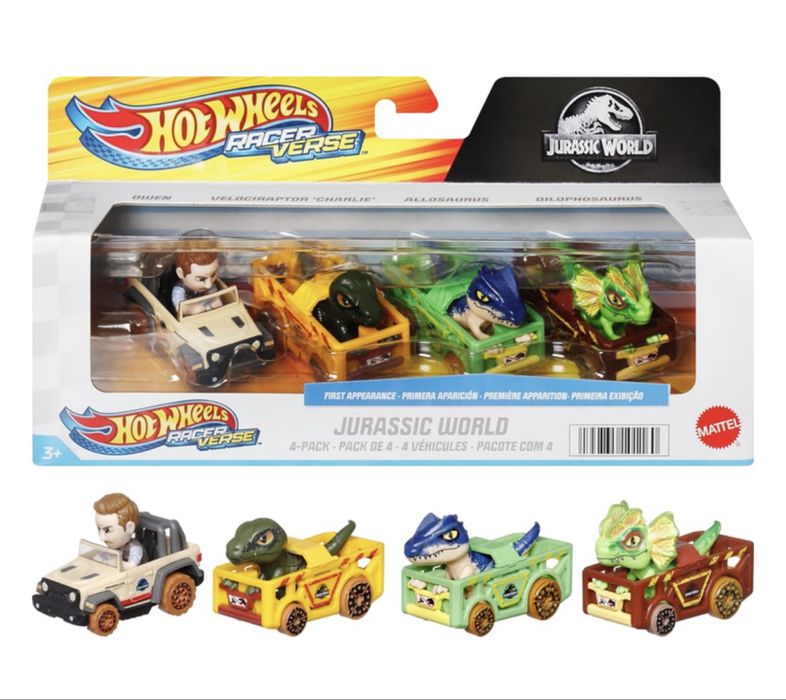 Набор машинок Hot Wheels Юрский период RacerVerse Jurassic World