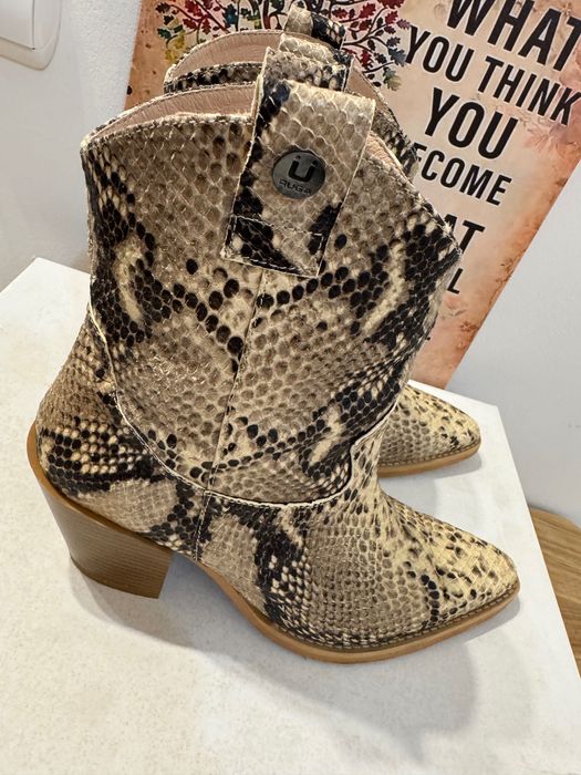 Bota texana em pele Ruga