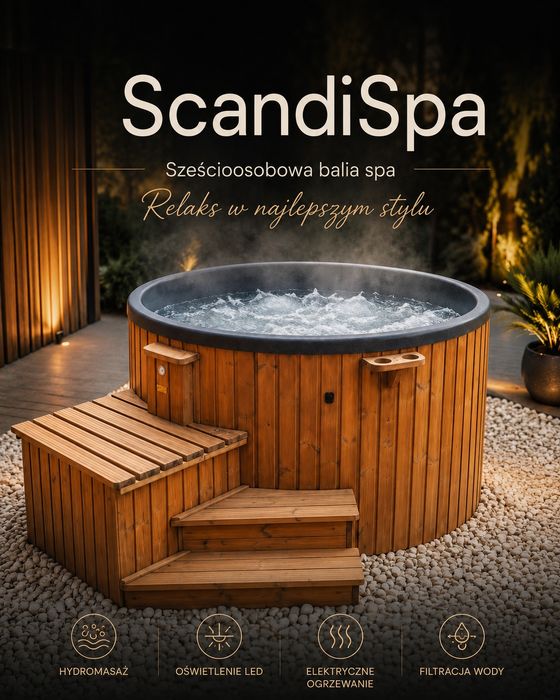 Domek z  Balią Jacuzzi Escape Kołobrzeg