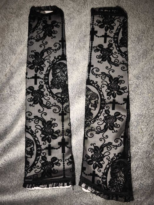 Długie rękawiczki gotyk styl