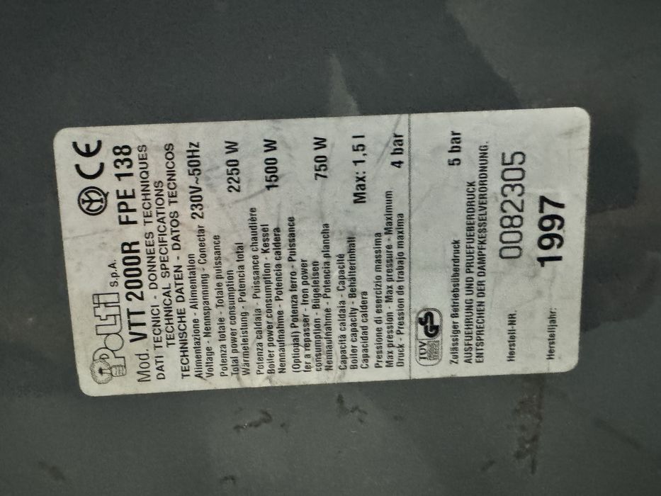 Vaporetto 2000 R Polti – Ideal para peças