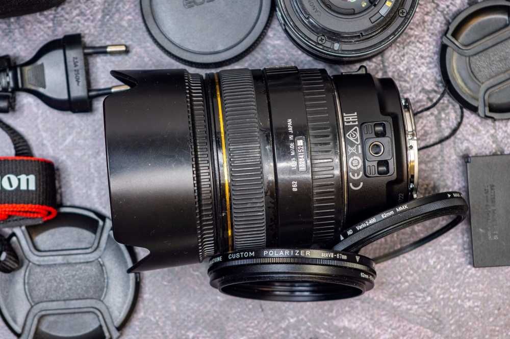 Canon M50 + Canon 15-45 + Sigma 30mm f 1.4 + EF-EOS-M adapter