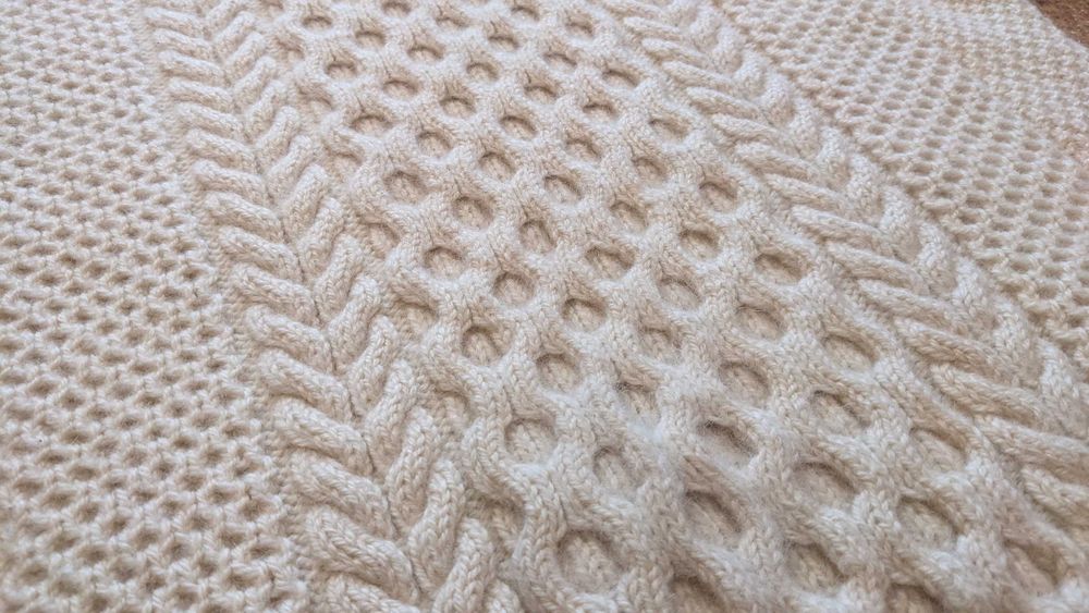 Мужской шерстяной свитер,  косами