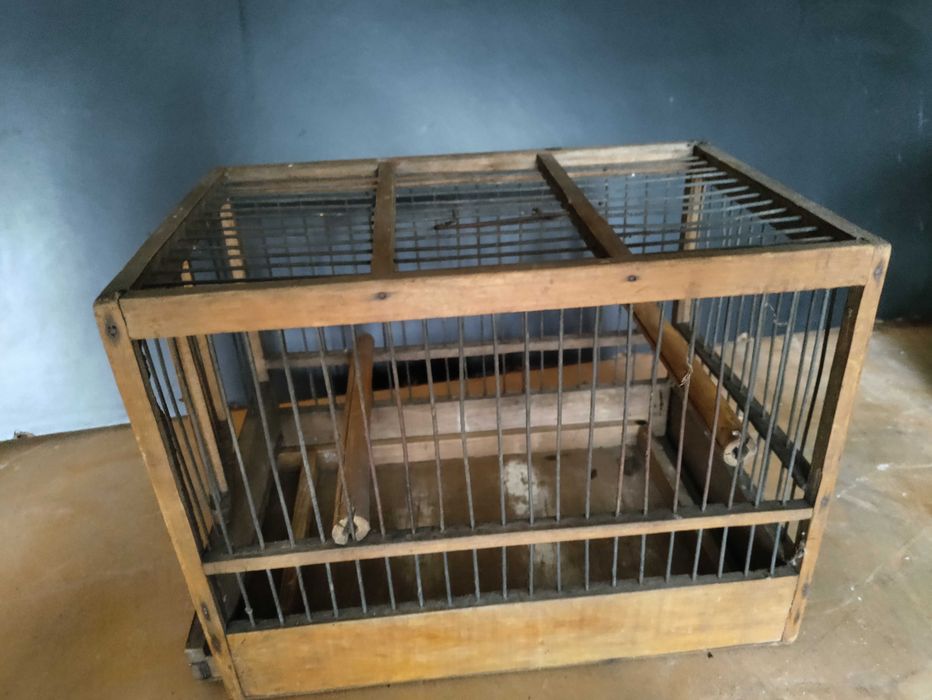 drewniane stare klatki  - 2 sztuki