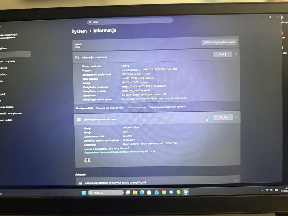 Sprzedam laptopa lenovo