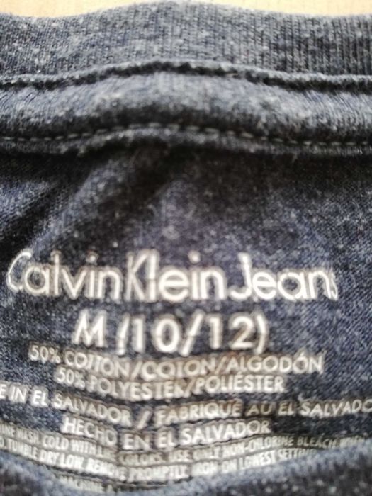 Calvin Klein Jeans granatowy t-shirt/podkoszulek chłopięcy