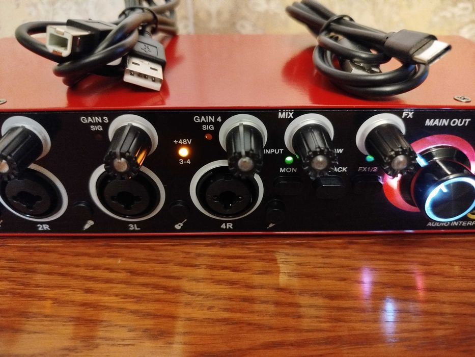 Внешняя звуковая карта md22 md44 звукозаписи usb аудиоинтерфейс