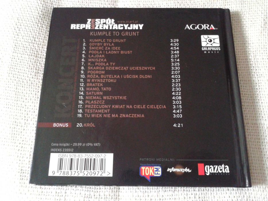 Zespół Reprezentacyjny – Kumple To Grunt  CD