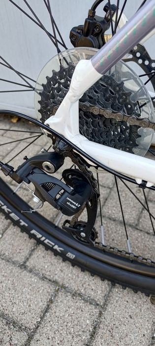 Rower MTB Cannondale Trail 7 koła 29 rama L biała perła 2x9 hydraulika śliczny JAK NOWY