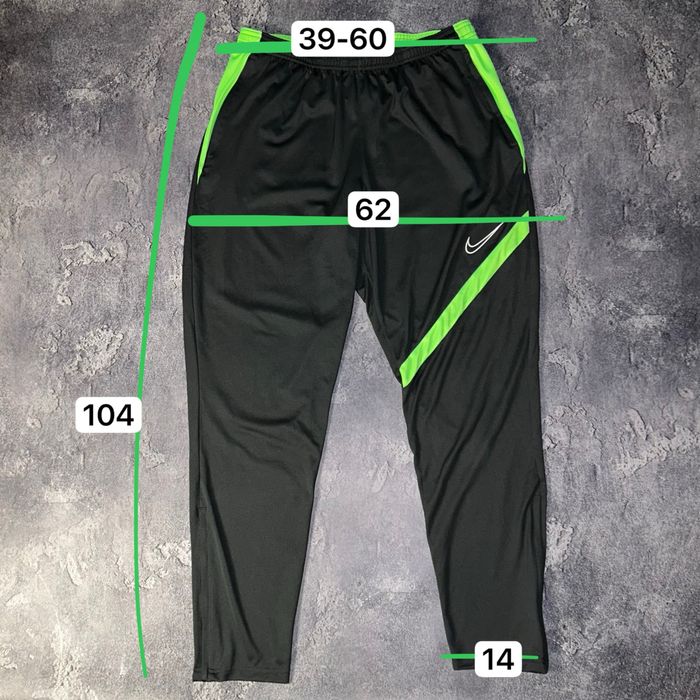 Спортивні штани Nike XL оригінал  з салатовими вставками