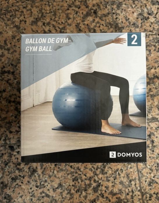 Bola de Ginástica e Pilates Tamanho 2 Resistente 65 cm Azul