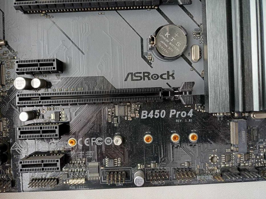 ASRock B450 Pro4 материнска плата + AMD Ryzen5 2600 + радіатор
