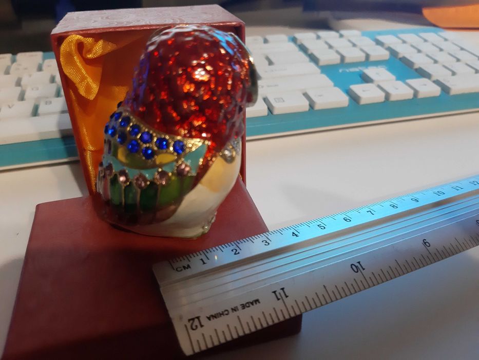 Sowa ozdobna otwierana na np biżuterię