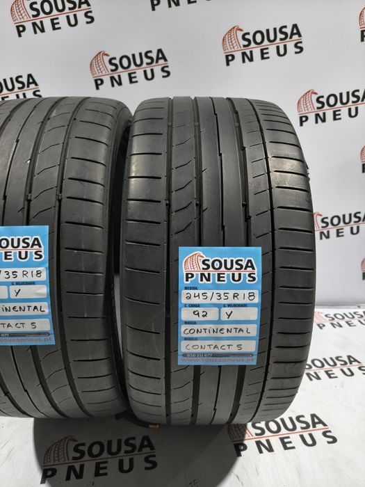 2 pneus semi novos 245-35R18 Continental - Oferta dos Portes