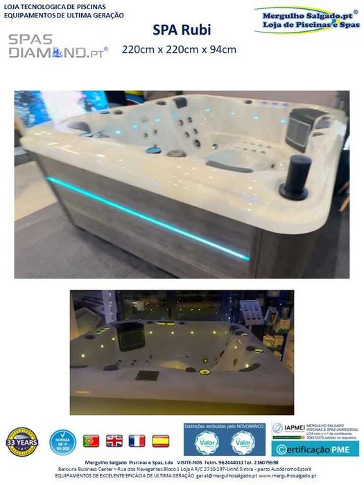 Jacuzzi 5 lugares desde 4.489,00€ - Mergulho Salgado Piscinas e Spas