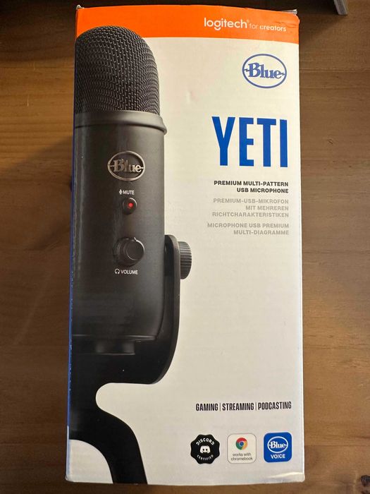 Microfone de Mesa Blue Yeti NOVO na caixa nunca usado