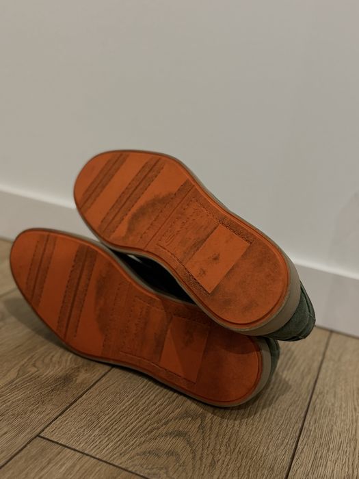 Santoni мужские замшевые лоферы / ботинки Made in Italy