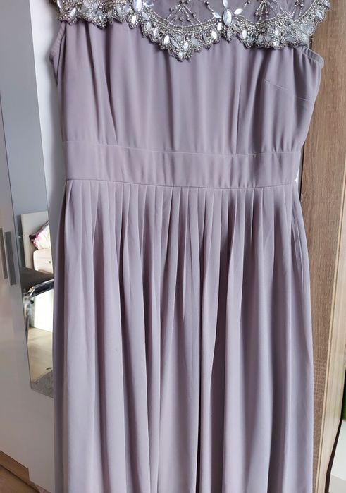 Szara sukienka maxi