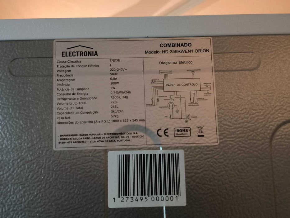 Frigorífico Electronia HD 369 - 265 L