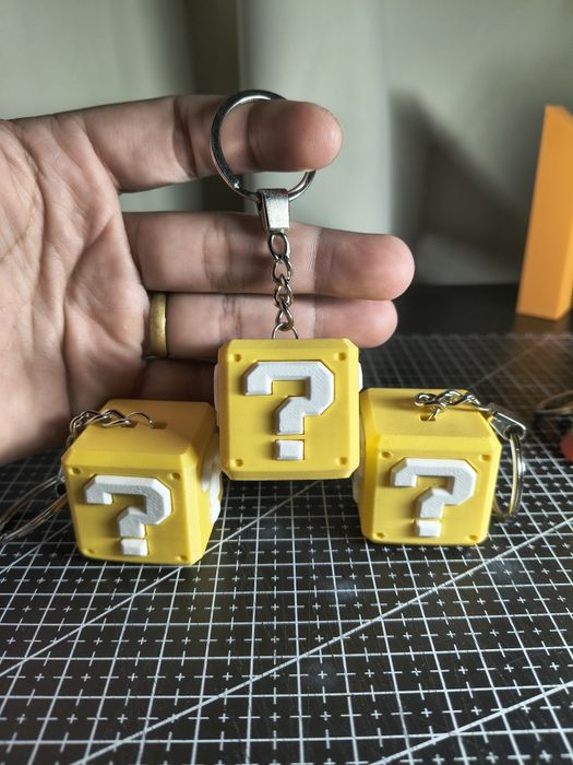 Porta chaves/Chaveiros bloco de pergunta Mario