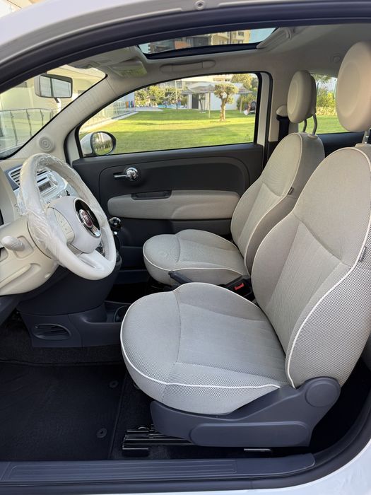 Fiat 500 Lounge • Fire 1.2 Gasolina • Teto Panorâmico • Distribuição Feita • IPO Setembro 2027 • Bem Estimado