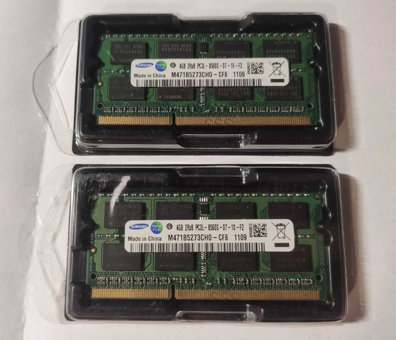 Pamięć 8GB (2x4GB) DDR3 PC3L-8500S 1066MHz SODIMM SAMSUNG 2szt