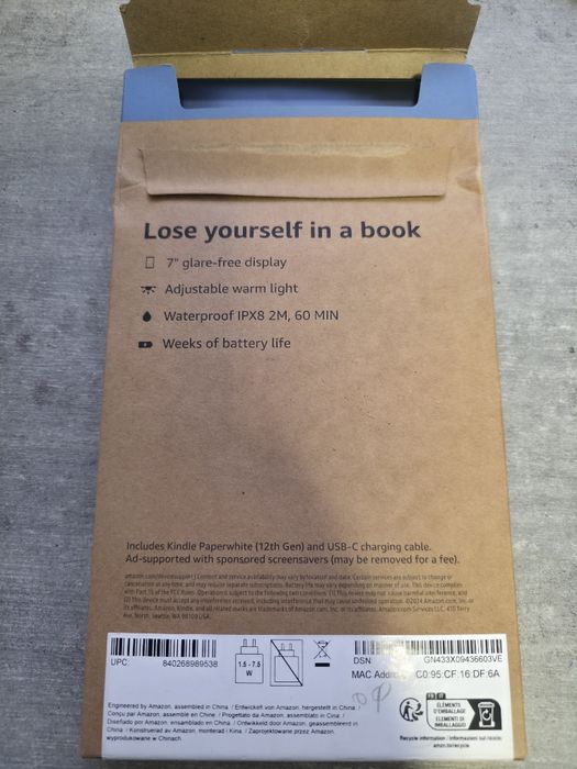 Kindle Paperwhite 2025. 12 покоління. Чорний. Новий. Гарантія