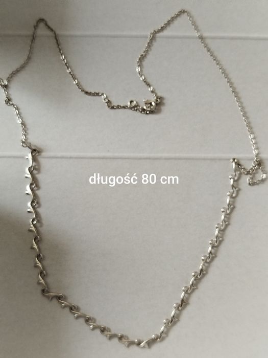 Łańcuszek kolia srebro 925