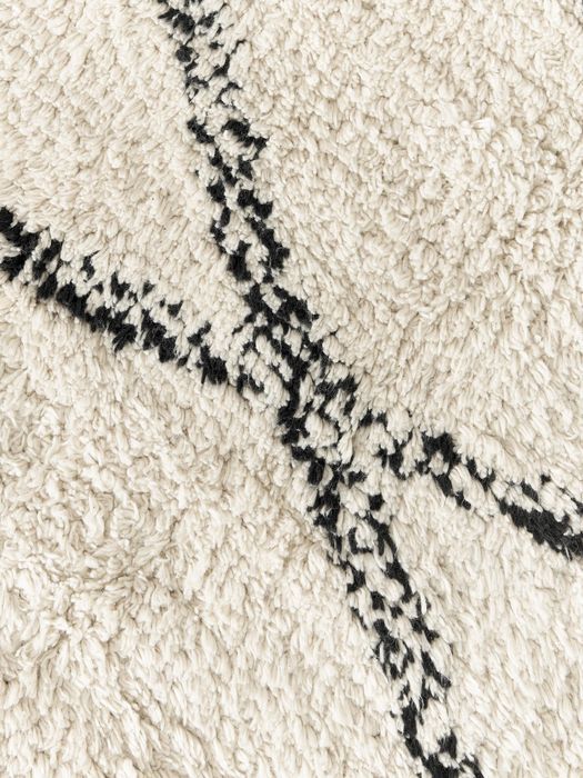 Okrągły bawełniany dywan Bina w romby ręcznie tkany Ø 120 cm