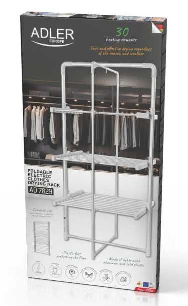 Електрична сушарка для білизни Adler складна сушилка электросушилка