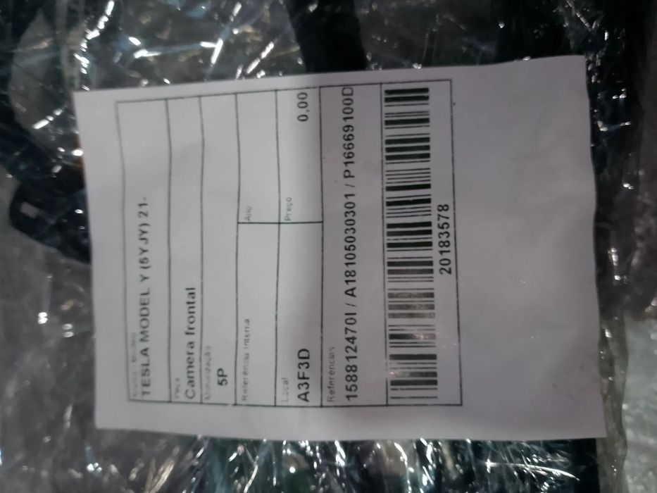 CAMARAS FRONTAIS TESLA MODEL Y/158812470I/A18105030301/P16669100D